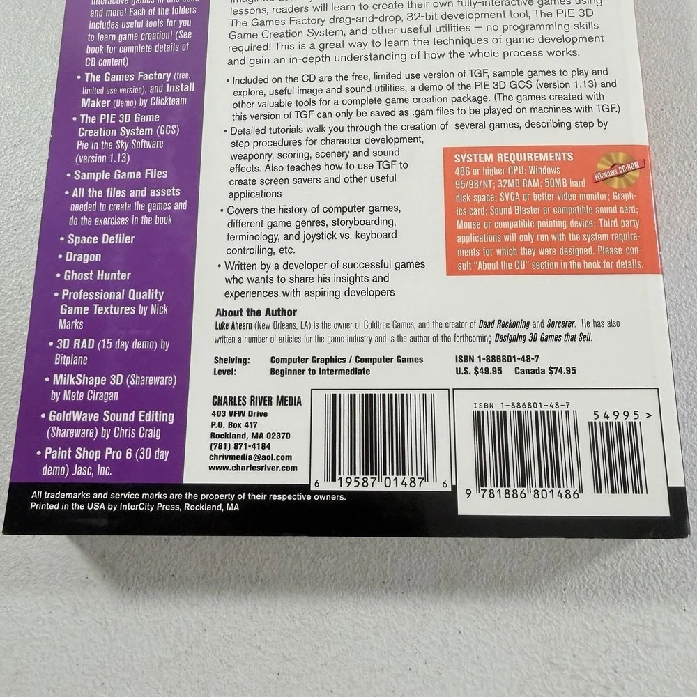 Awesome Game Creation: No Programming Required W/ CD Luke Ahearn 2000 NEW